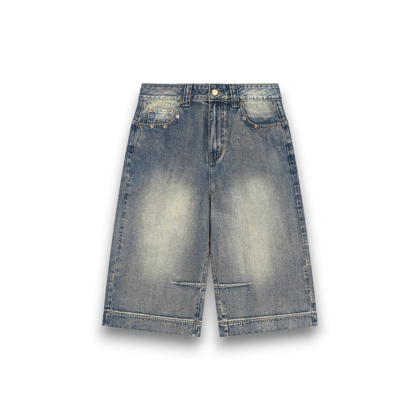 RB Vintage Wash Baggy Denim Shorts