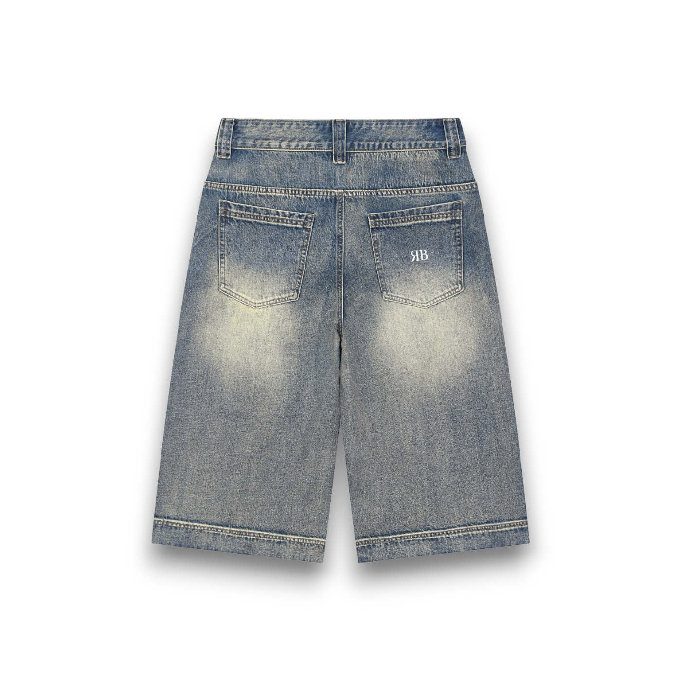 RB Vintage Wash Baggy Denim Shorts