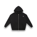 RB Contrast Tape Raw Edge Double Layered Zip Hoodie
