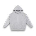 RB Contrast Tape Raw Edge Double Layered Zip W Hoodie