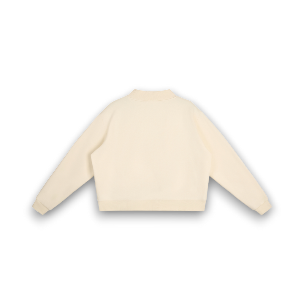 RB Mock Neck Crew Ice-Cream Sweatshirt