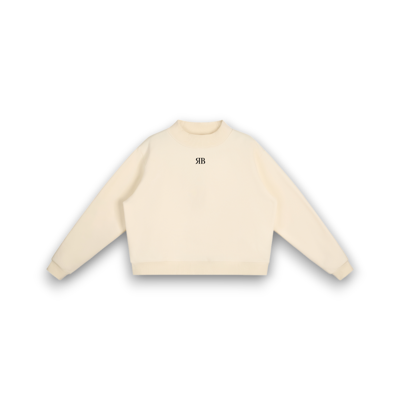 RB Mock Neck Crew Ice-Cream Sweatshirt
