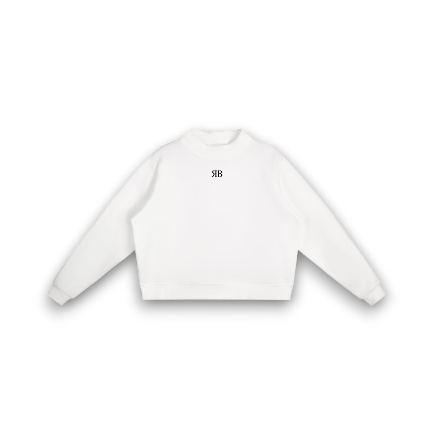 RB Mock Neck Crew Ice-Cream Sweatshirt