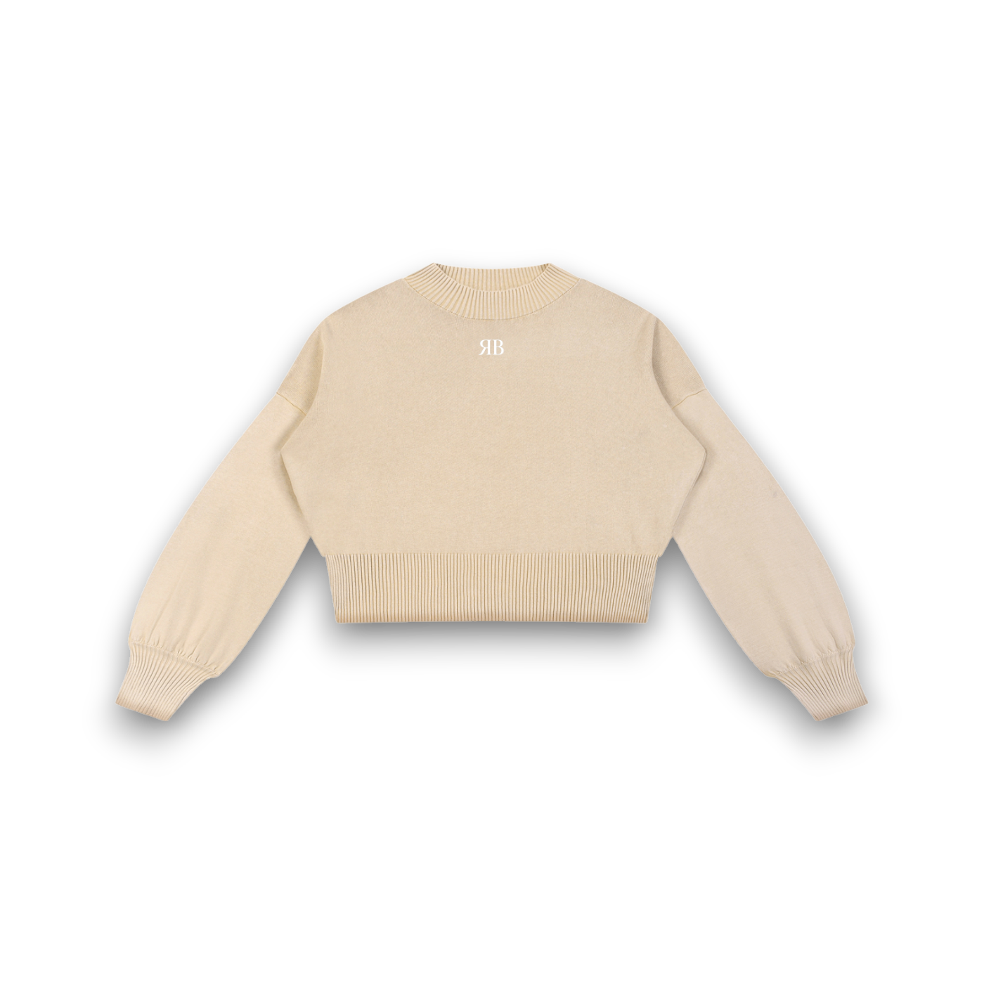 RB Mineral Wash Balloon Sleeve Cropped Sweater