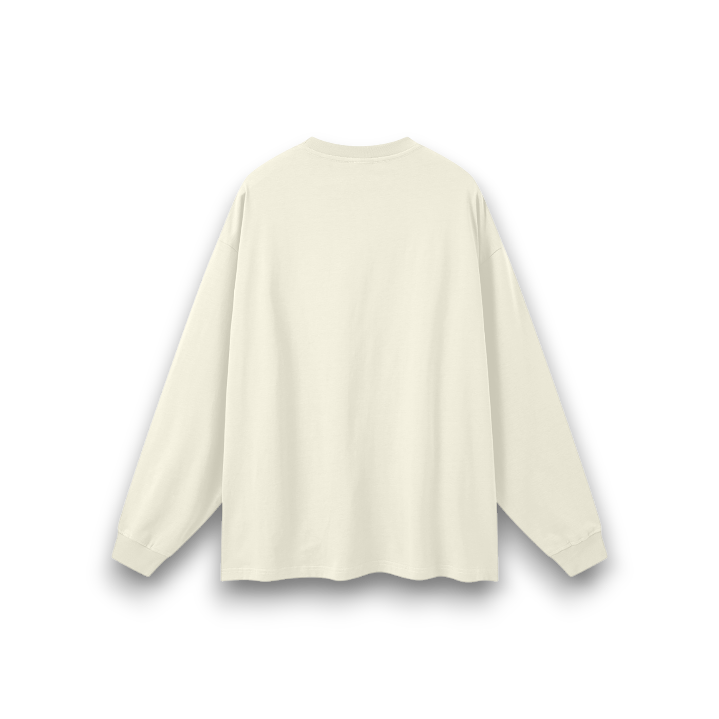 RB Oversized Cream Long Sleeve Tee