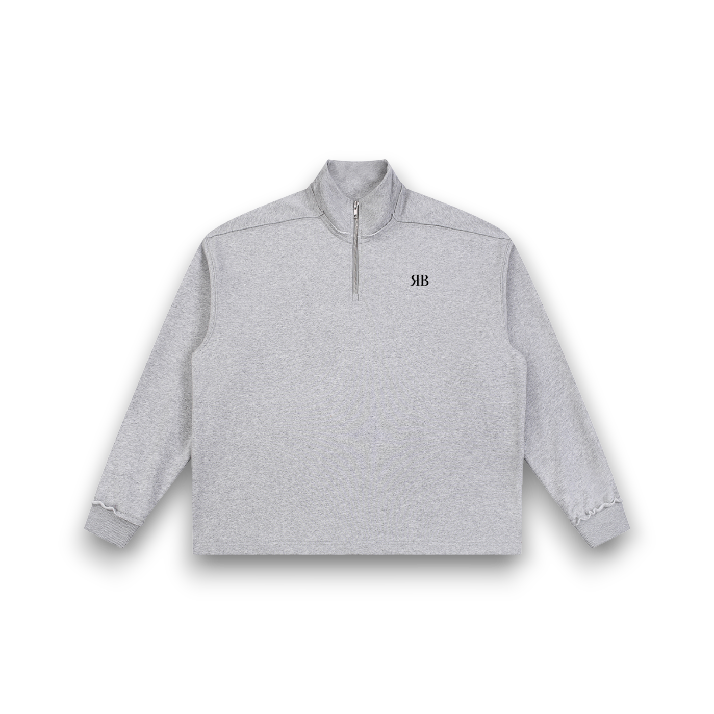 RB Half-Zip Rolled Edge Cookie Sweatshirt