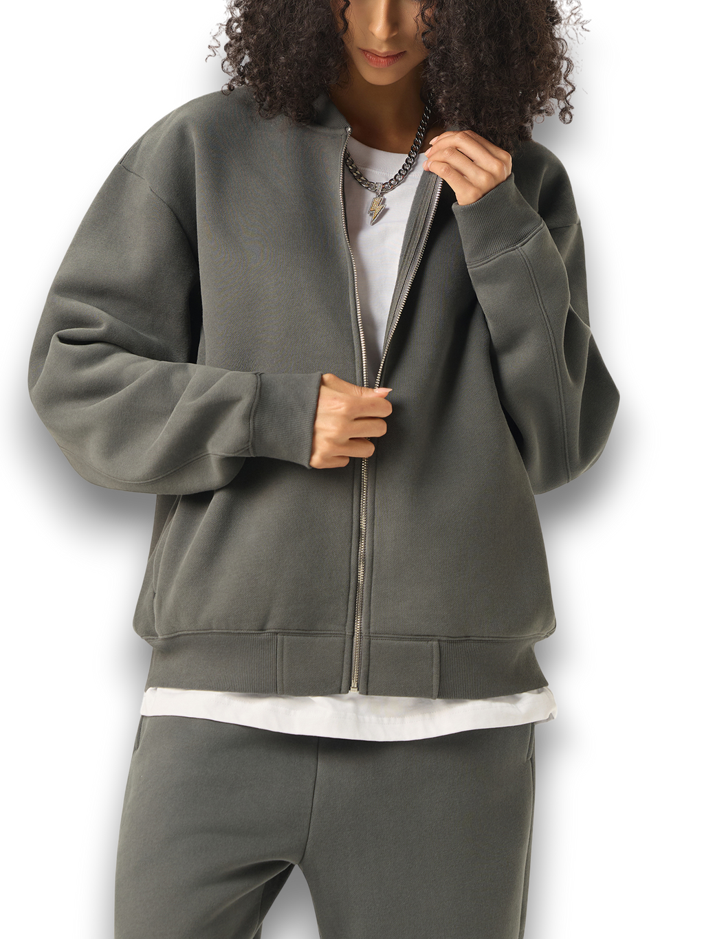 RB Essential Zip Up Gry W Jacket