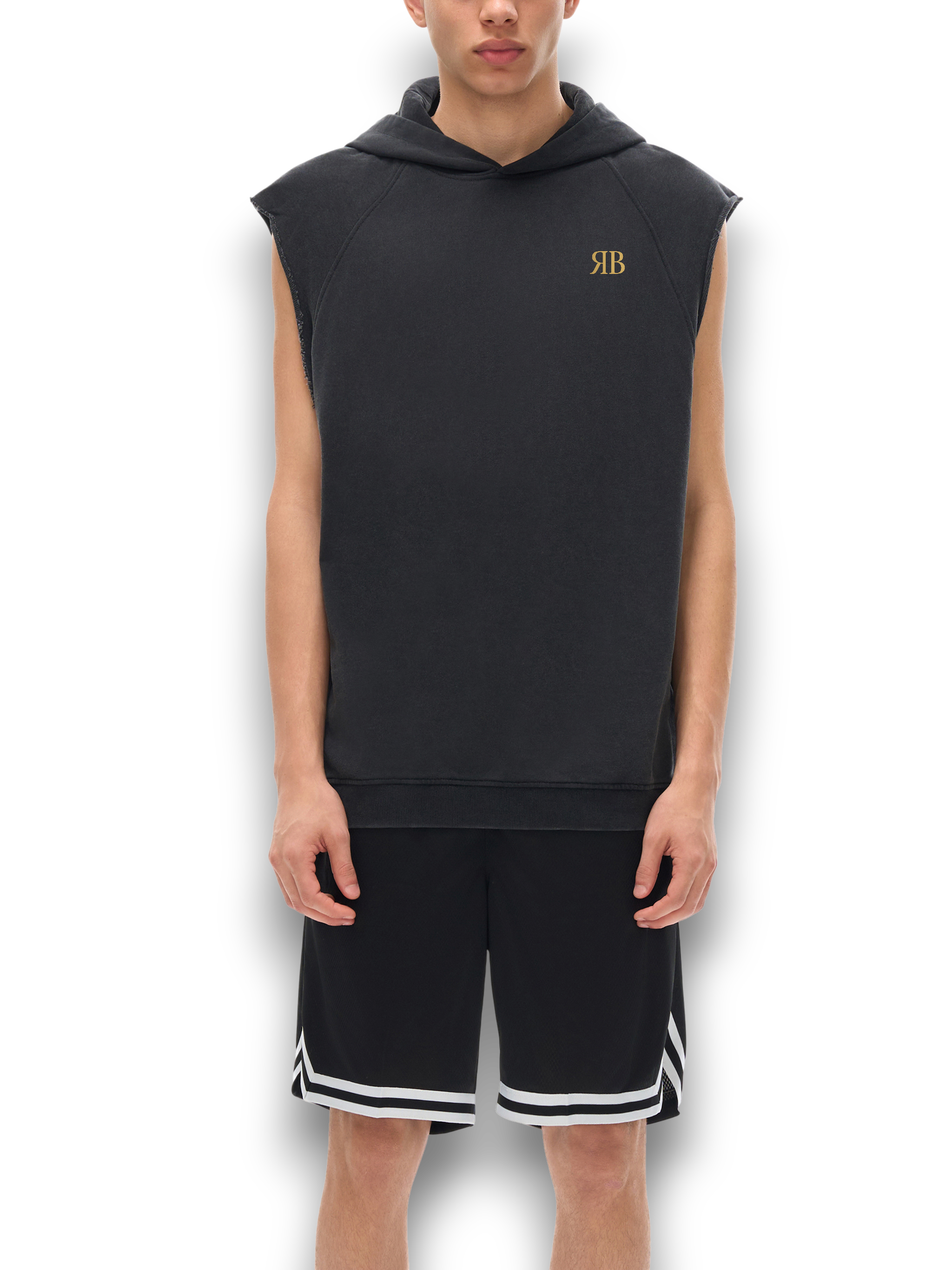 RB Washed Sleeveless Hoodie