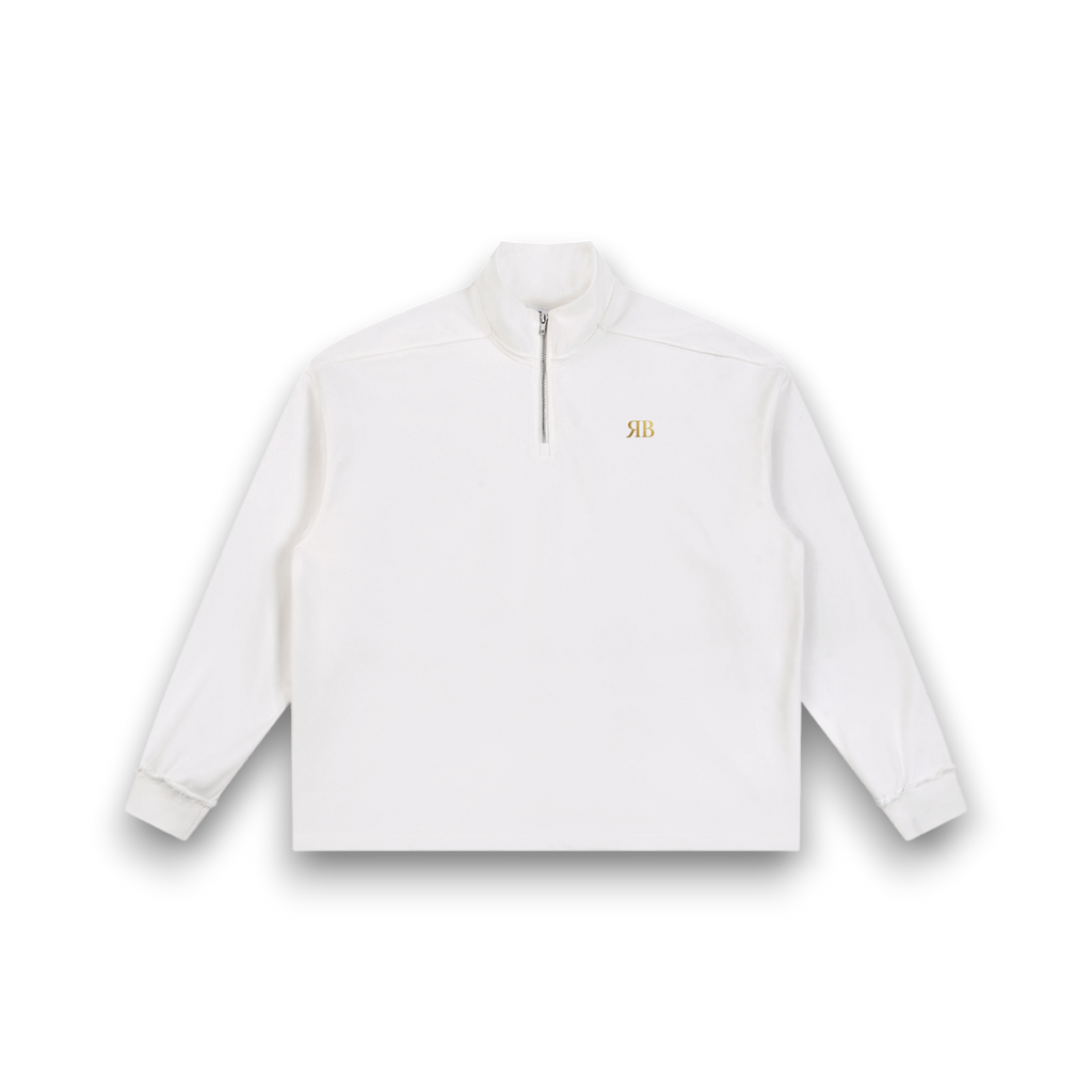 RB Half-Zip Rolled Edge Sweatshirt