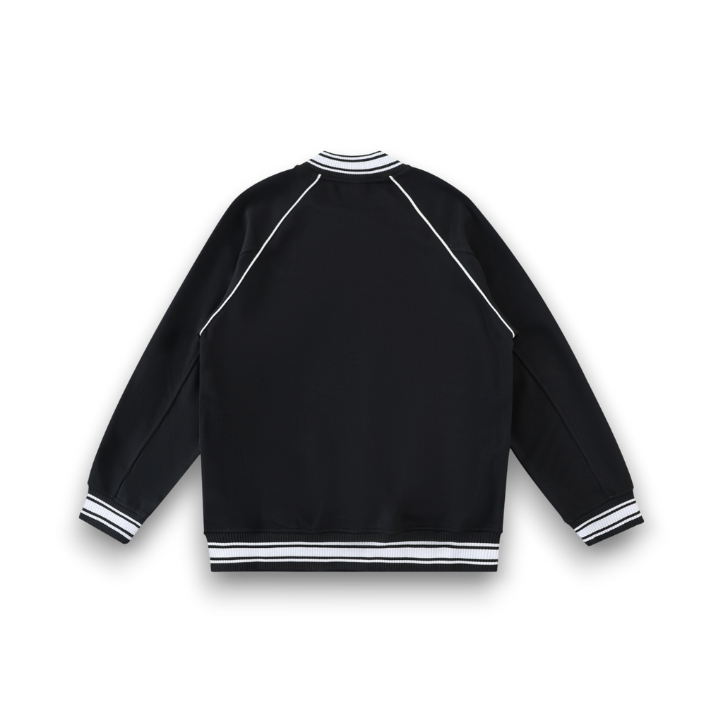 RB Contrast Trim Raglan Varsity Jacket