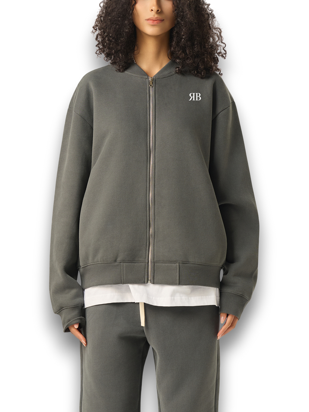 RB Essential Zip Up Gry W Jacket
