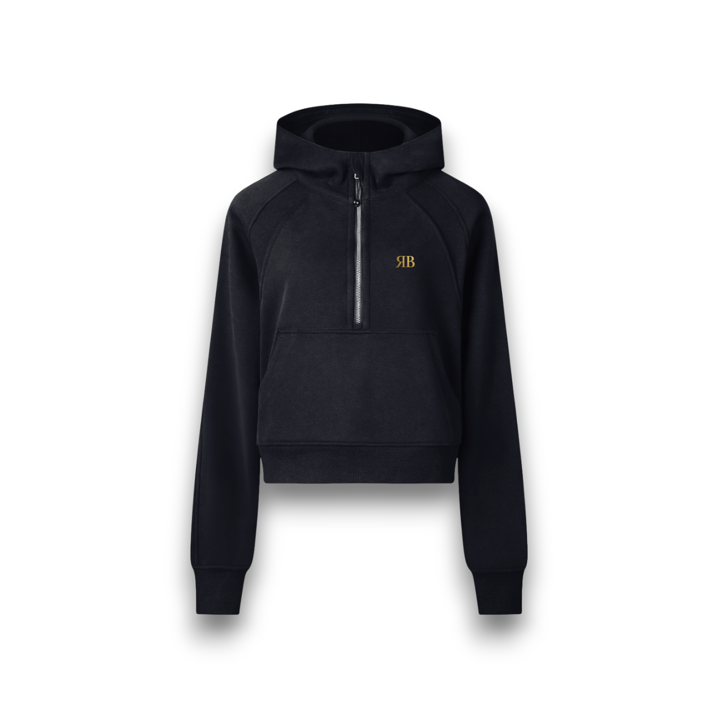 RB Cropped Half Zip Chrome Hoodie