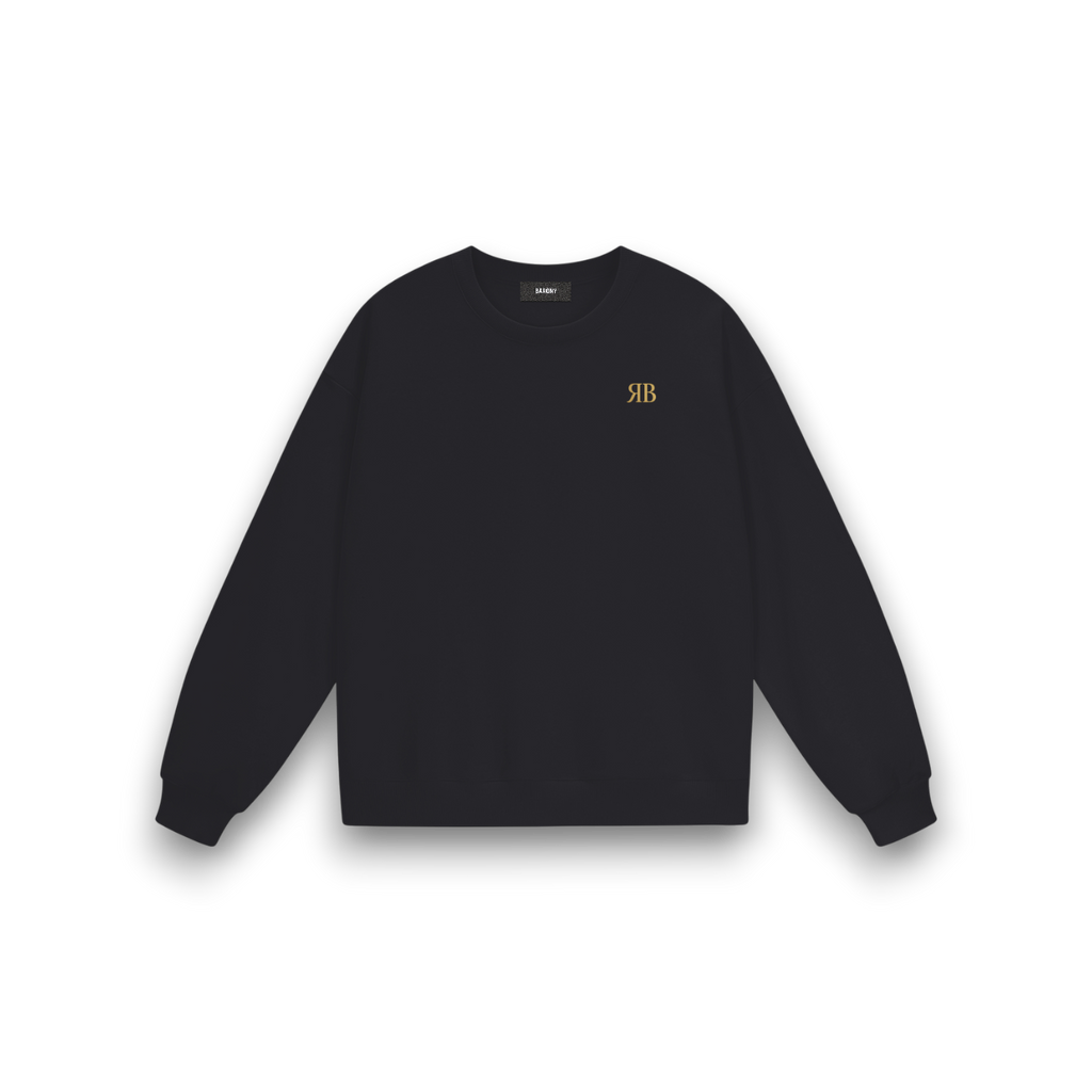 RB Drop Shoulder Black Sweatshirt