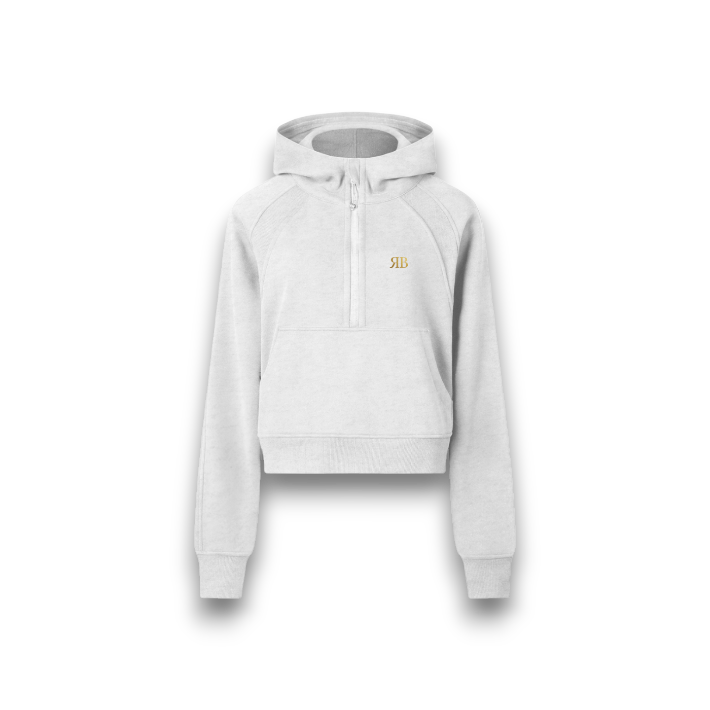 RB Cropped Half Zip Chrome Hoodie