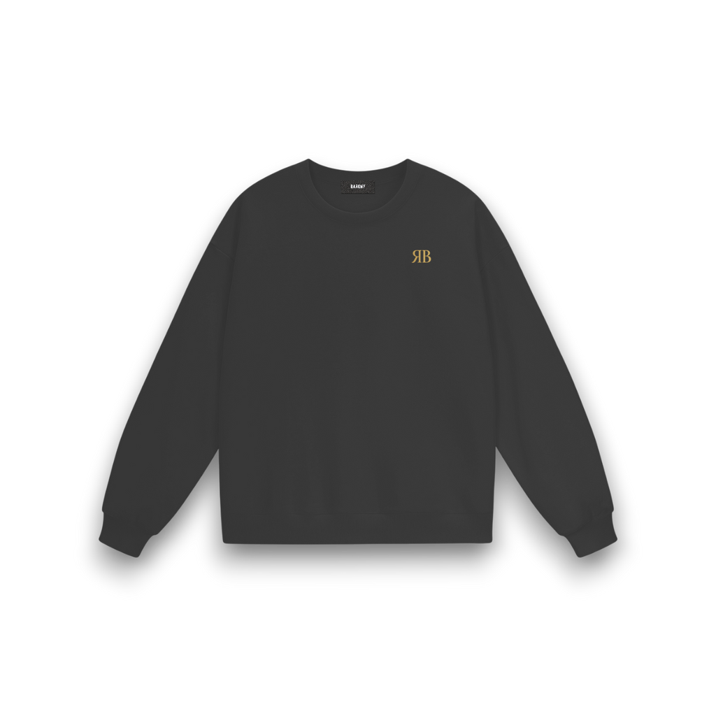 RB Drop Shoulder Black W Sweatshirt