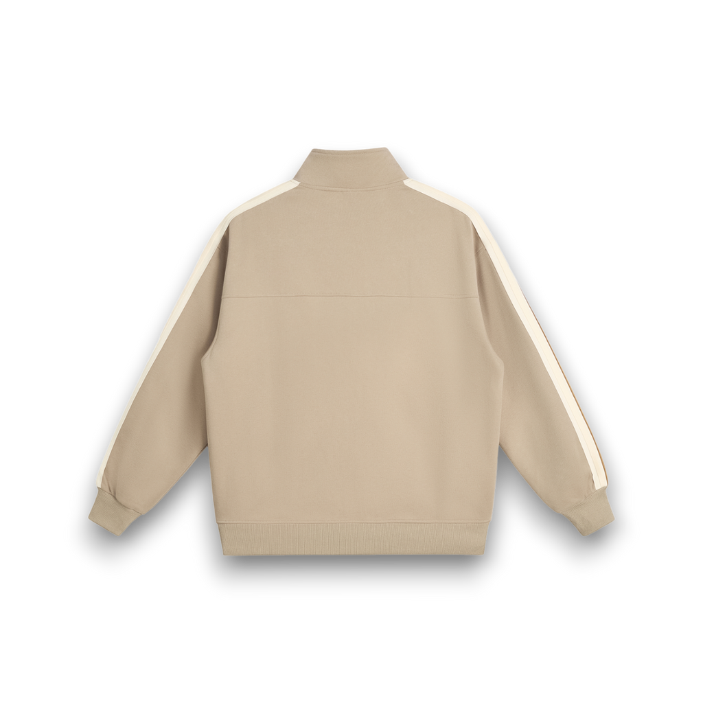RB Side-Stripe Stand Collar Sand Jacket