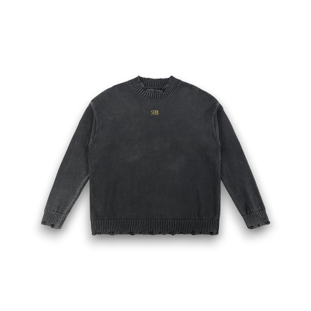 RB Washed Hand Frayed Sweater