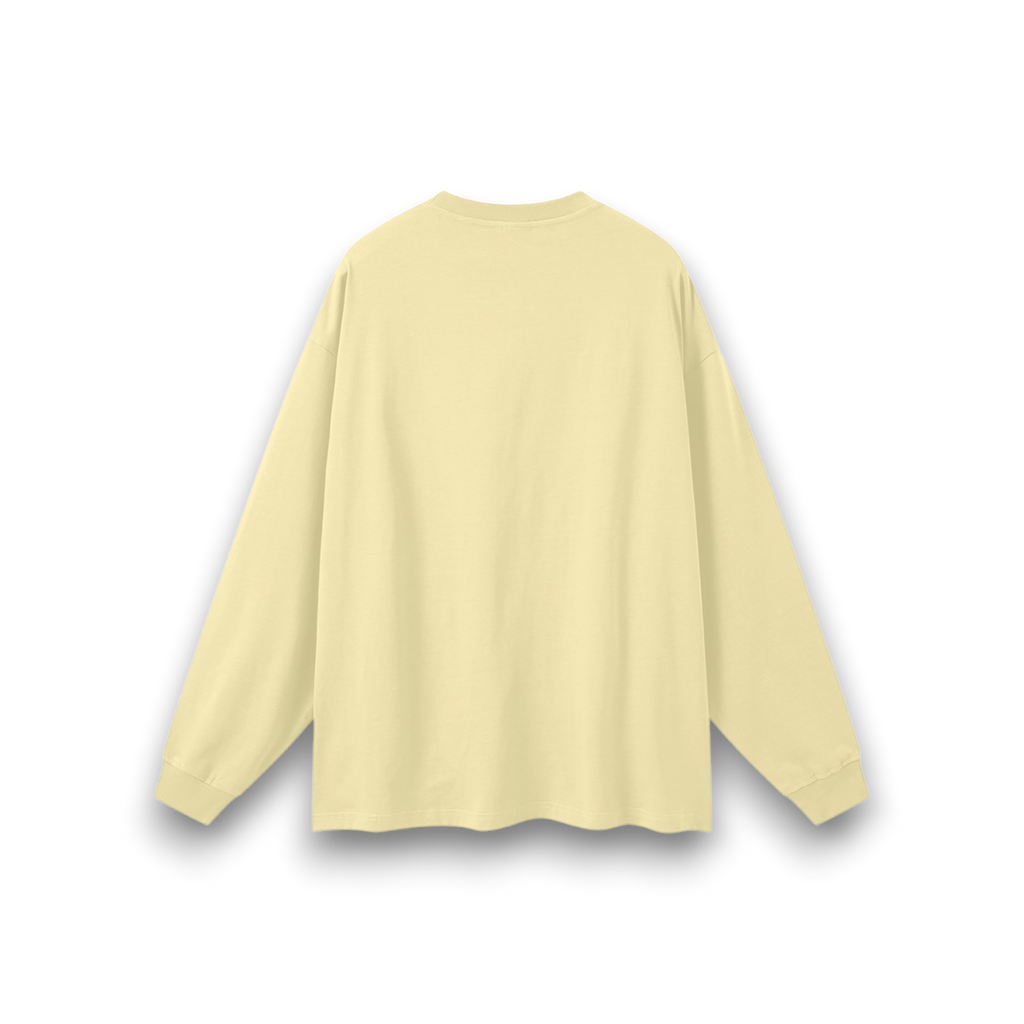 RB Oversized Cream Long Sleeve Tee