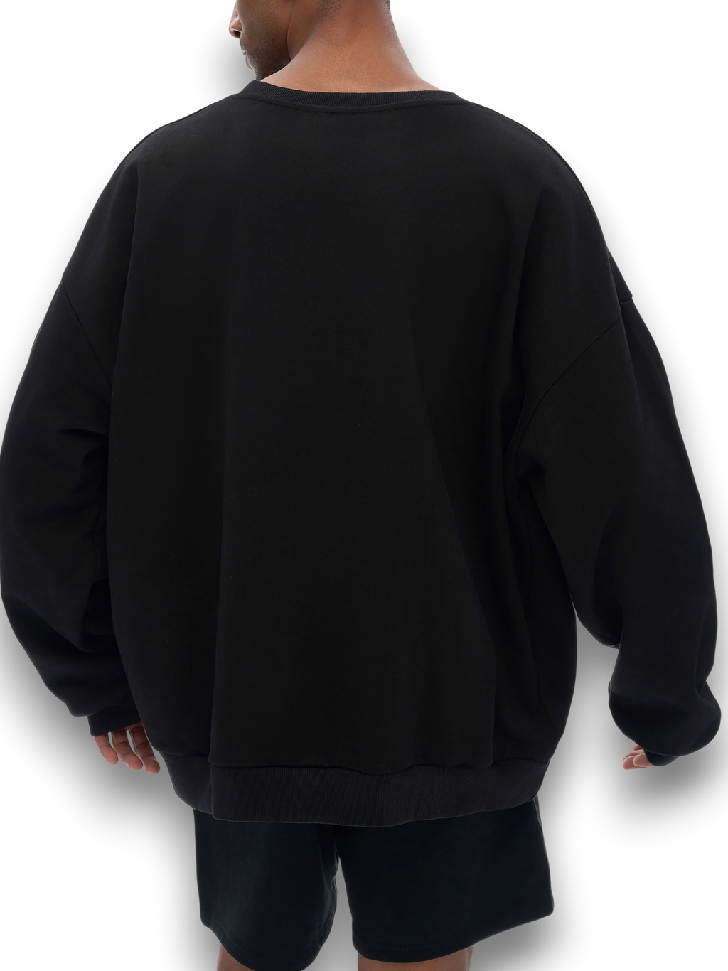 RB Drop Shoulder Black Sweatshirt