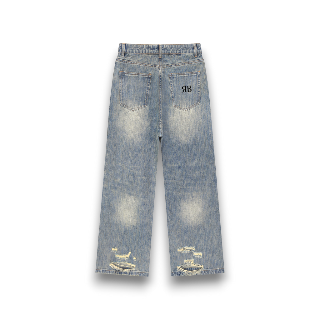 RB Vintage Wash Distressed Denim Jeans