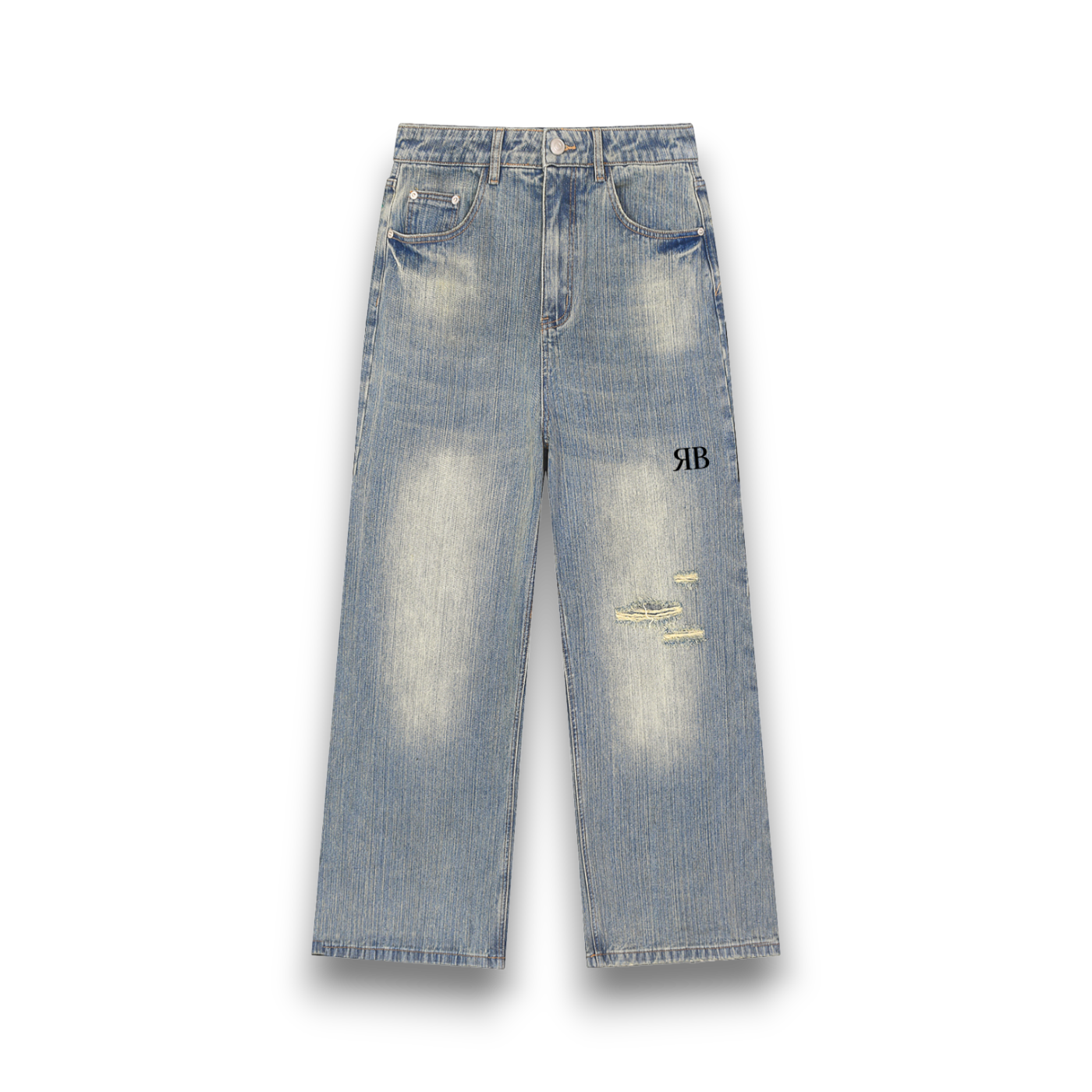 RB Vintage Wash Distressed Denim Jeans