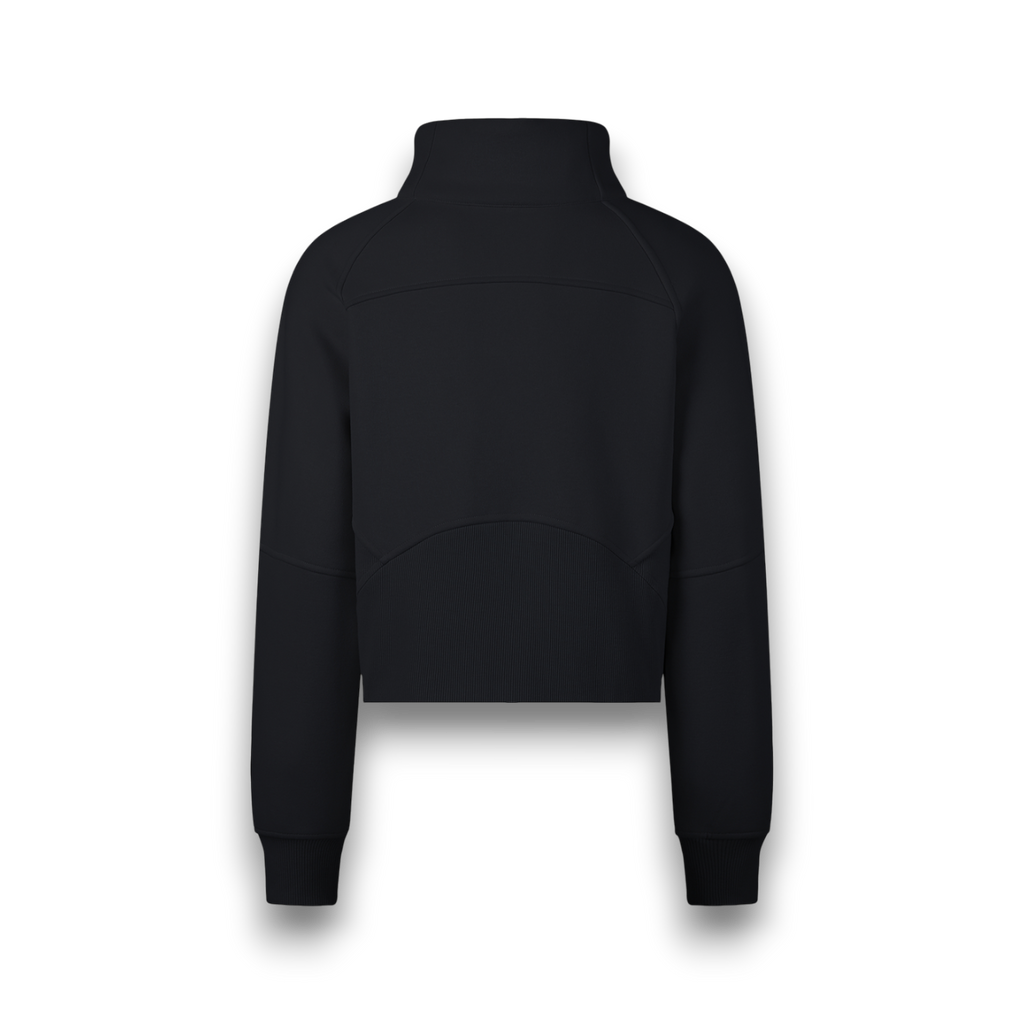 RB Cropped Sand Half Zip Sweatshirt
