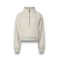 RB Cropped Sand Half Zip Sweatshirt