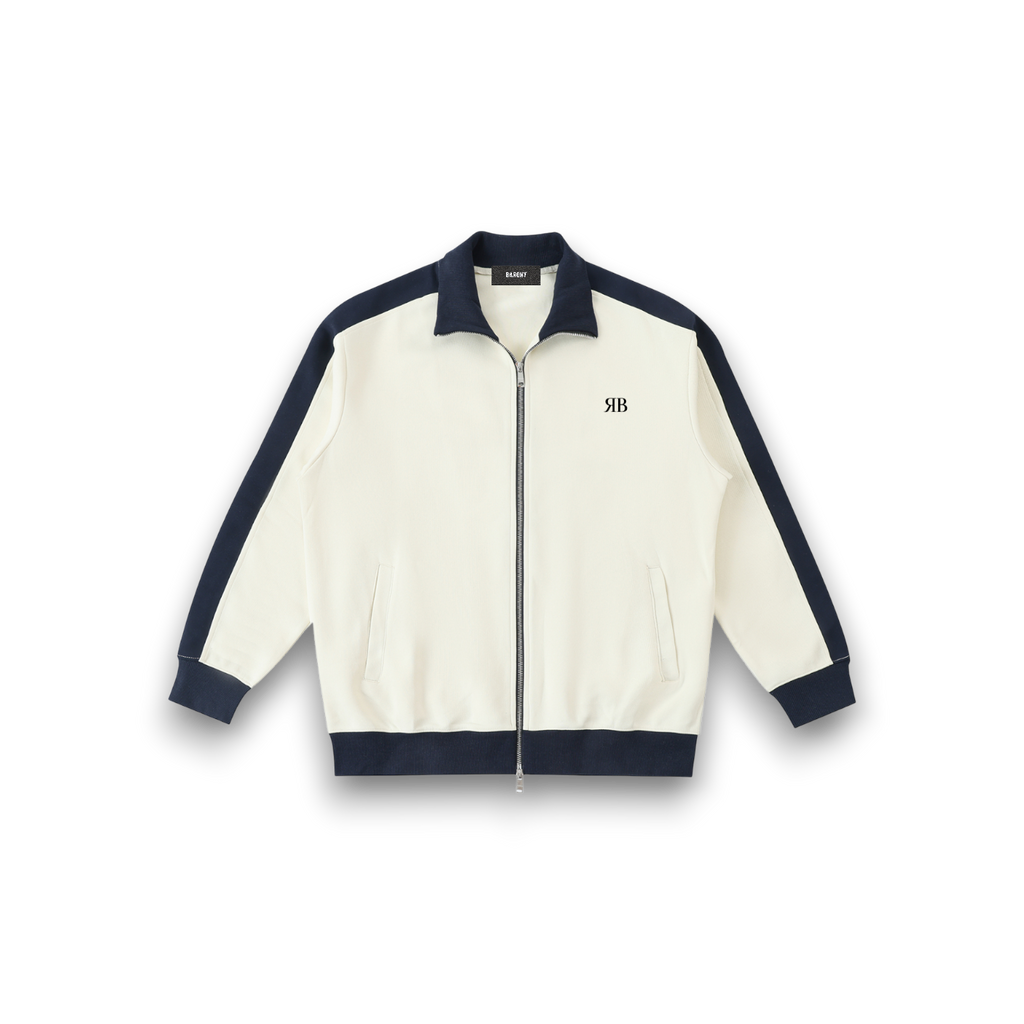 RB Trim Stand Collar Blu Jacket