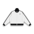 Side Stripe Fleece Cropped Track Jacket