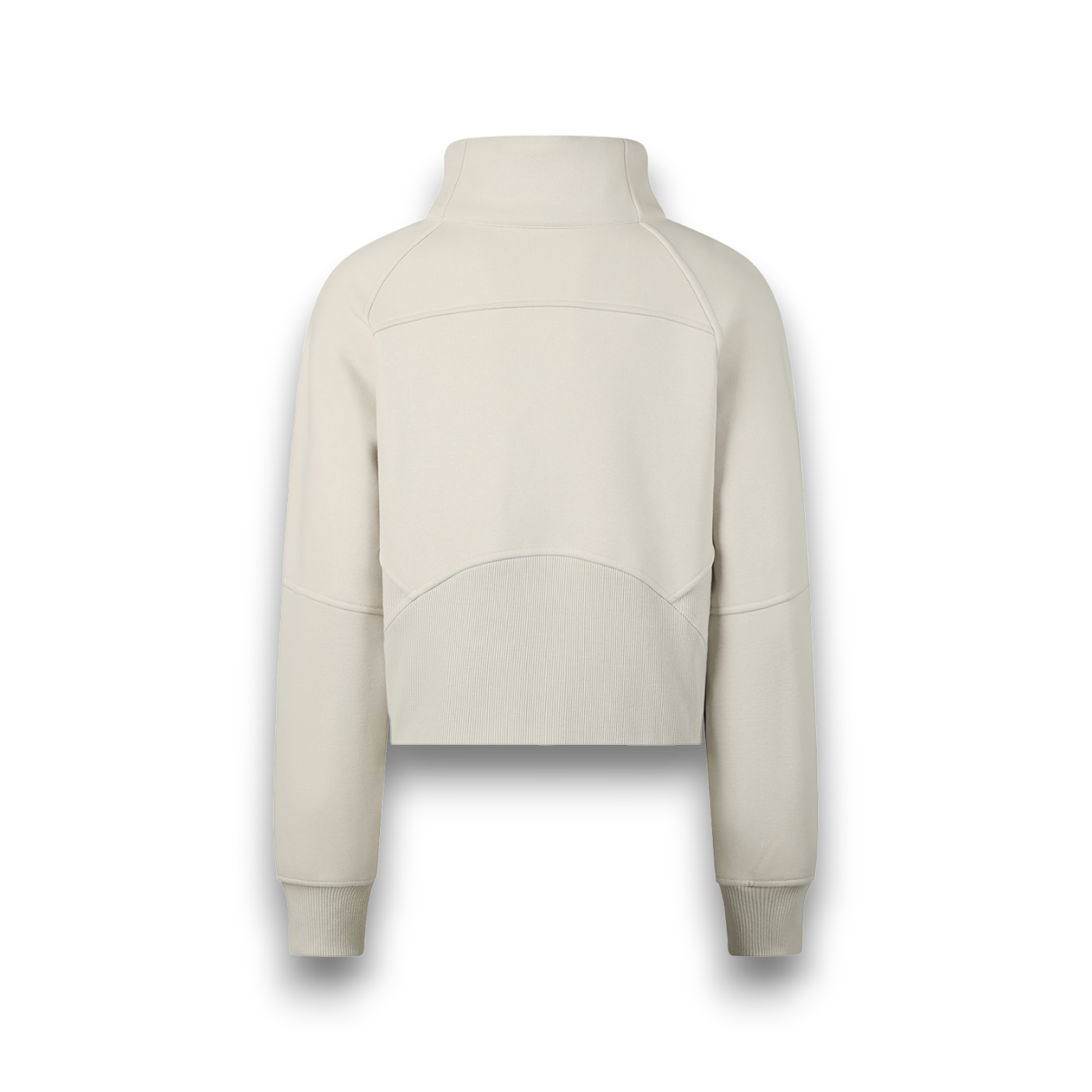 RB Cropped Sand Half Zip Sweatshirt