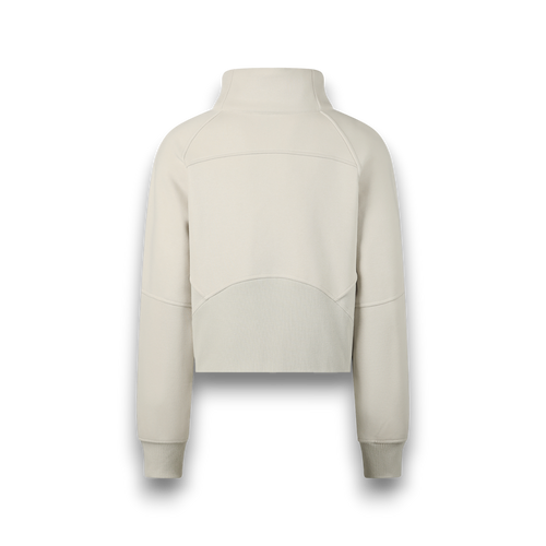 RB Cropped Sand Half Zip Sweatshirt