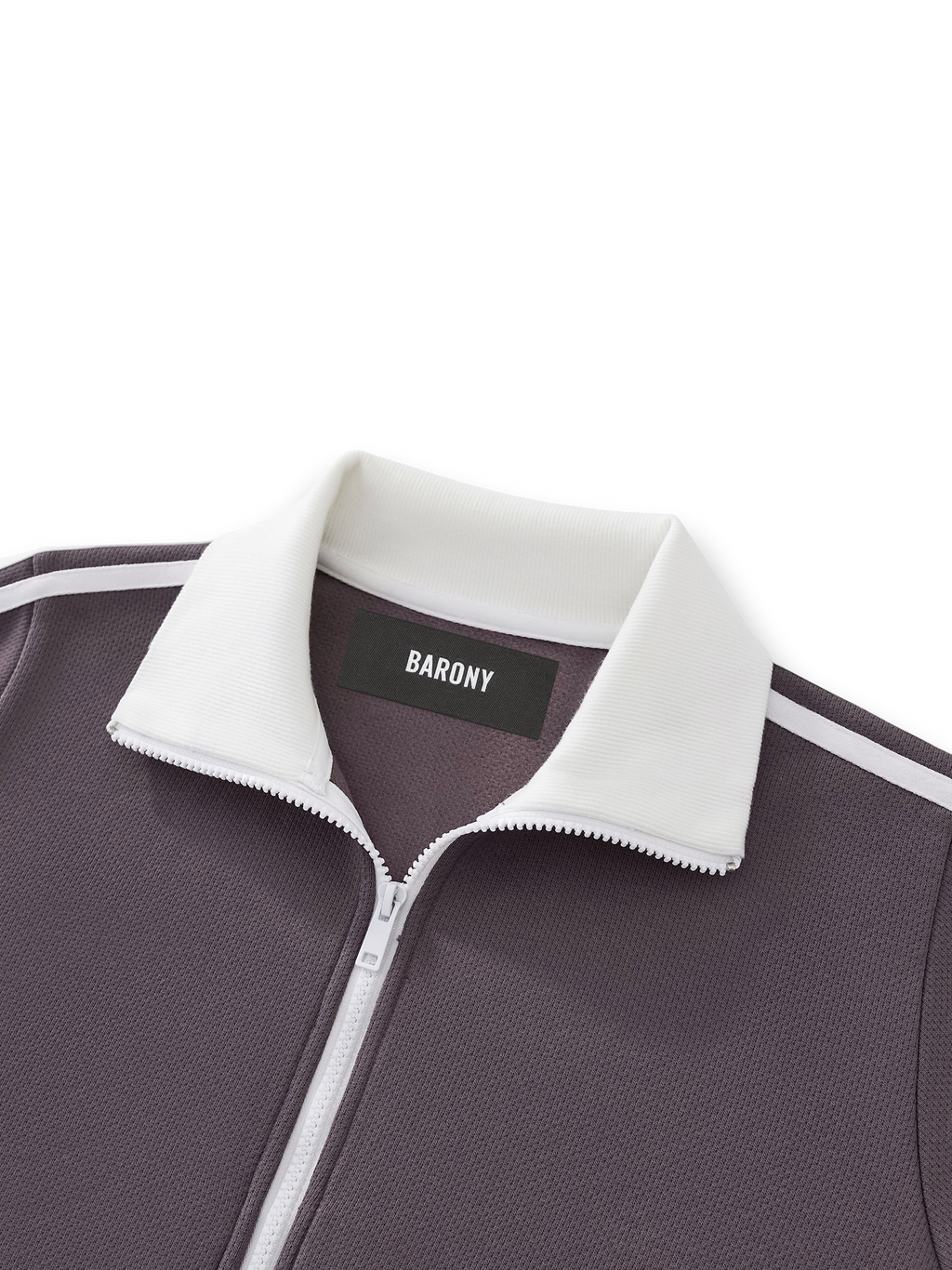 Side Stripe Fleece Cropped Track Plum Jacket