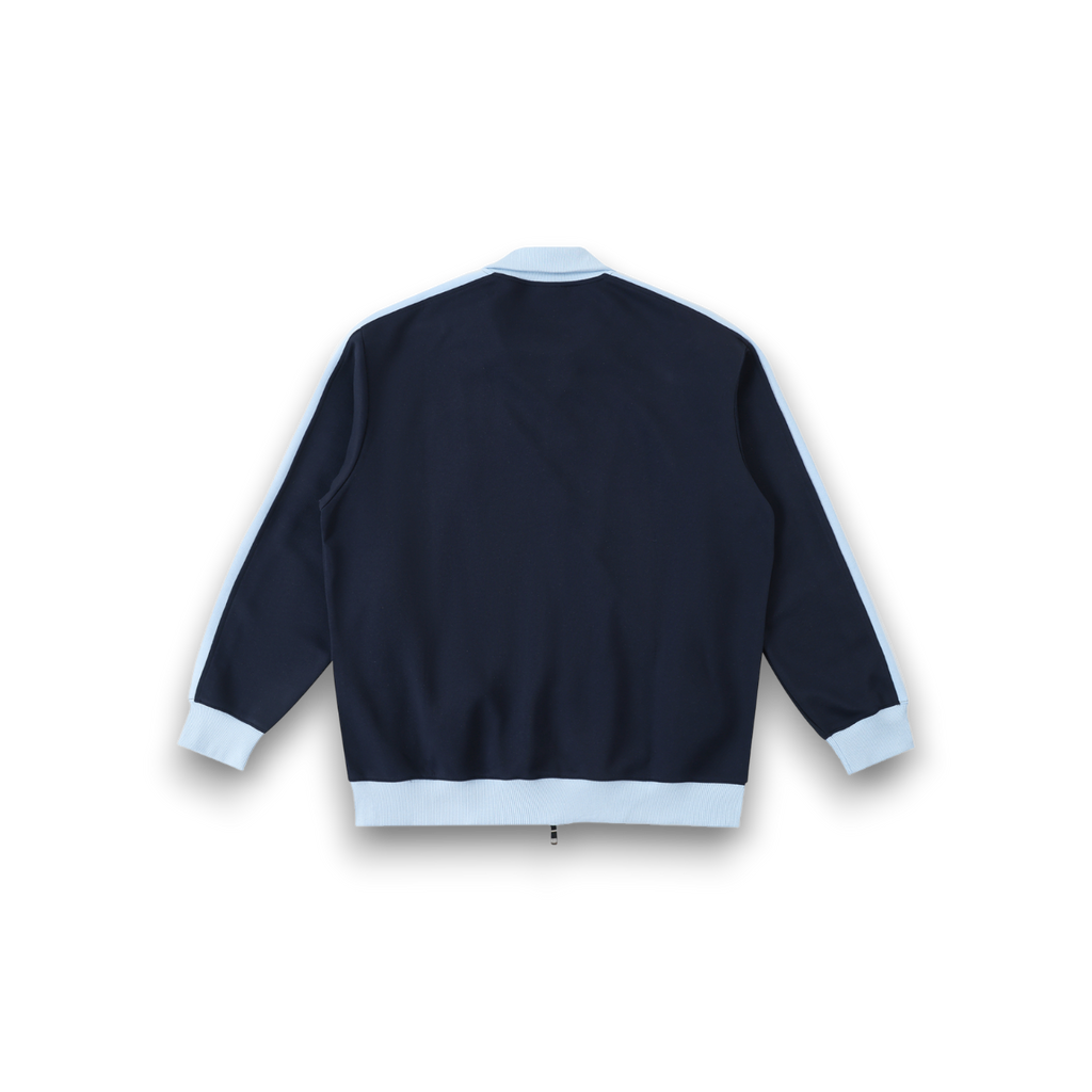 RB Trim Stand Collar Blu Jacket