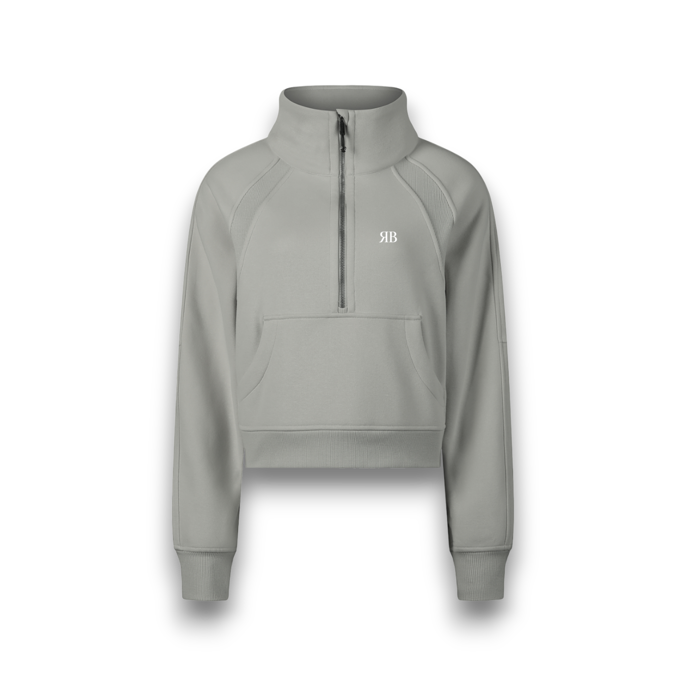 RB Cropped Mint Half Zip Sweatshirt