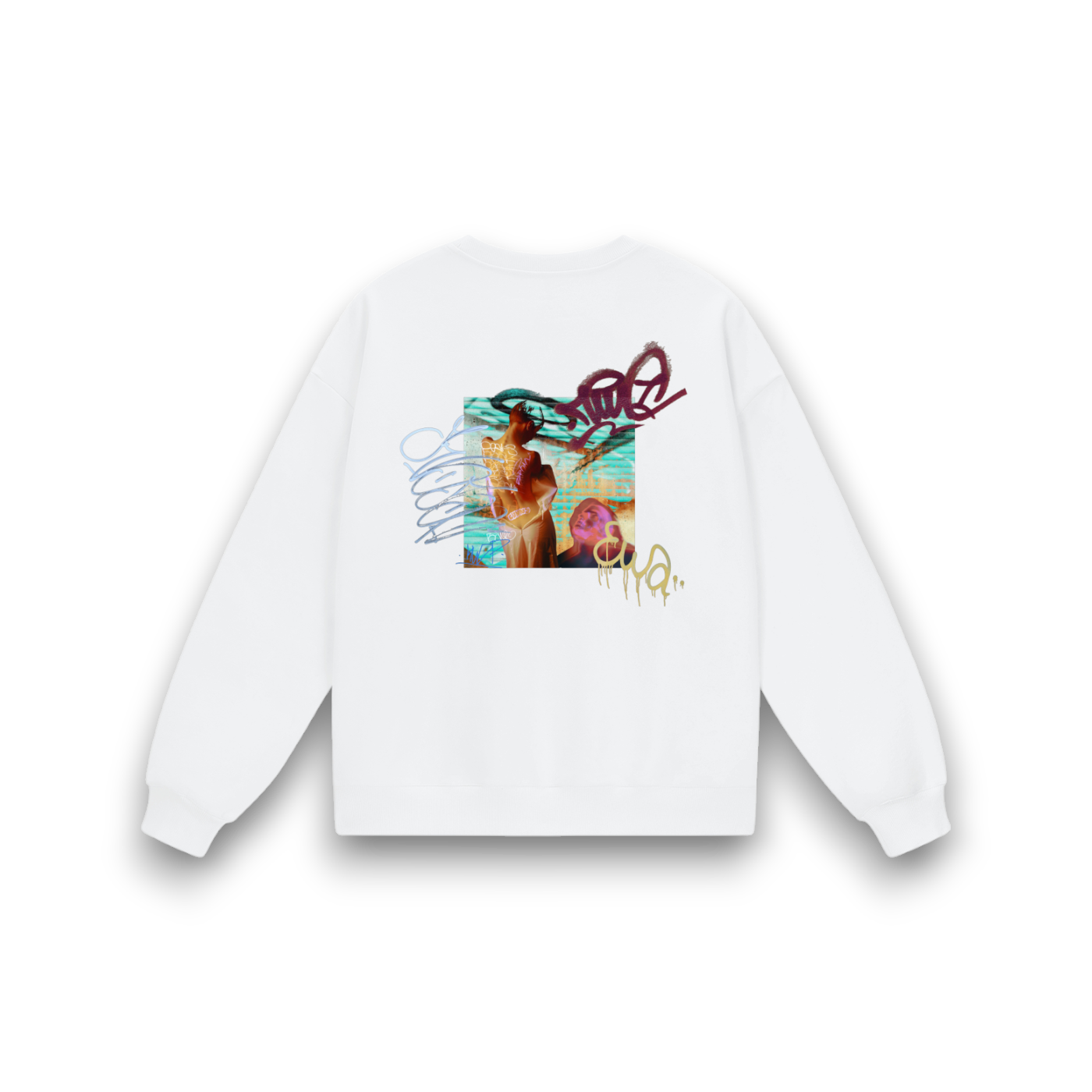 RB x Bunny Graffiti Drop Shoulder Sweatshirt