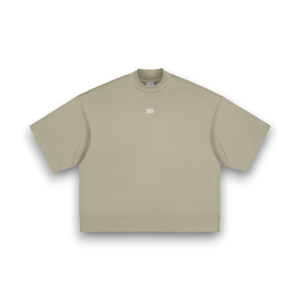 RB Heavyweight Oversized Mock Neck W Tee