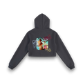 RBx Bunny Graffiti Women Cropped Zip-Up Hoodie