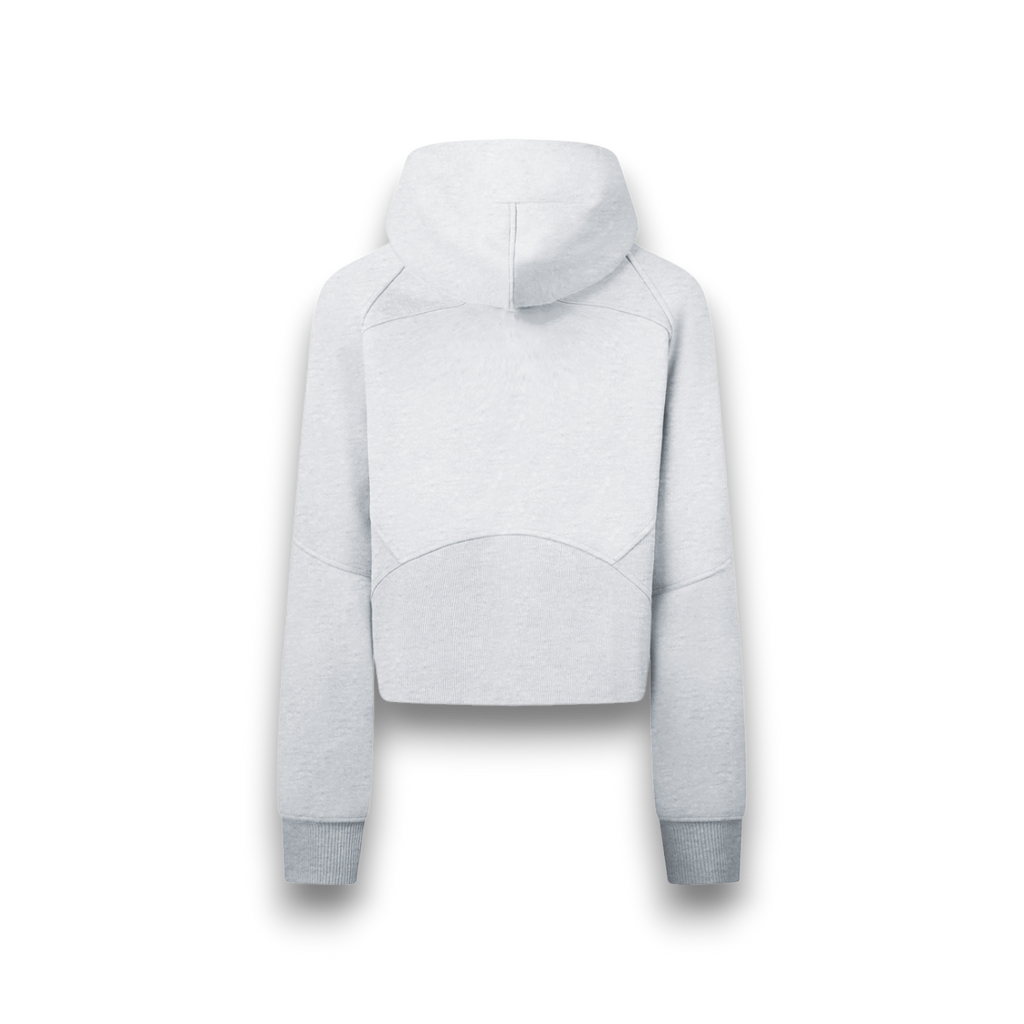 Cropped Zip-Through Bright Hoodie