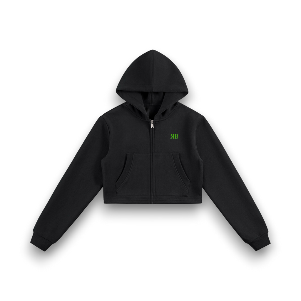 RBx Bunny Lolla Women Cropped Zip-Up Hoodie