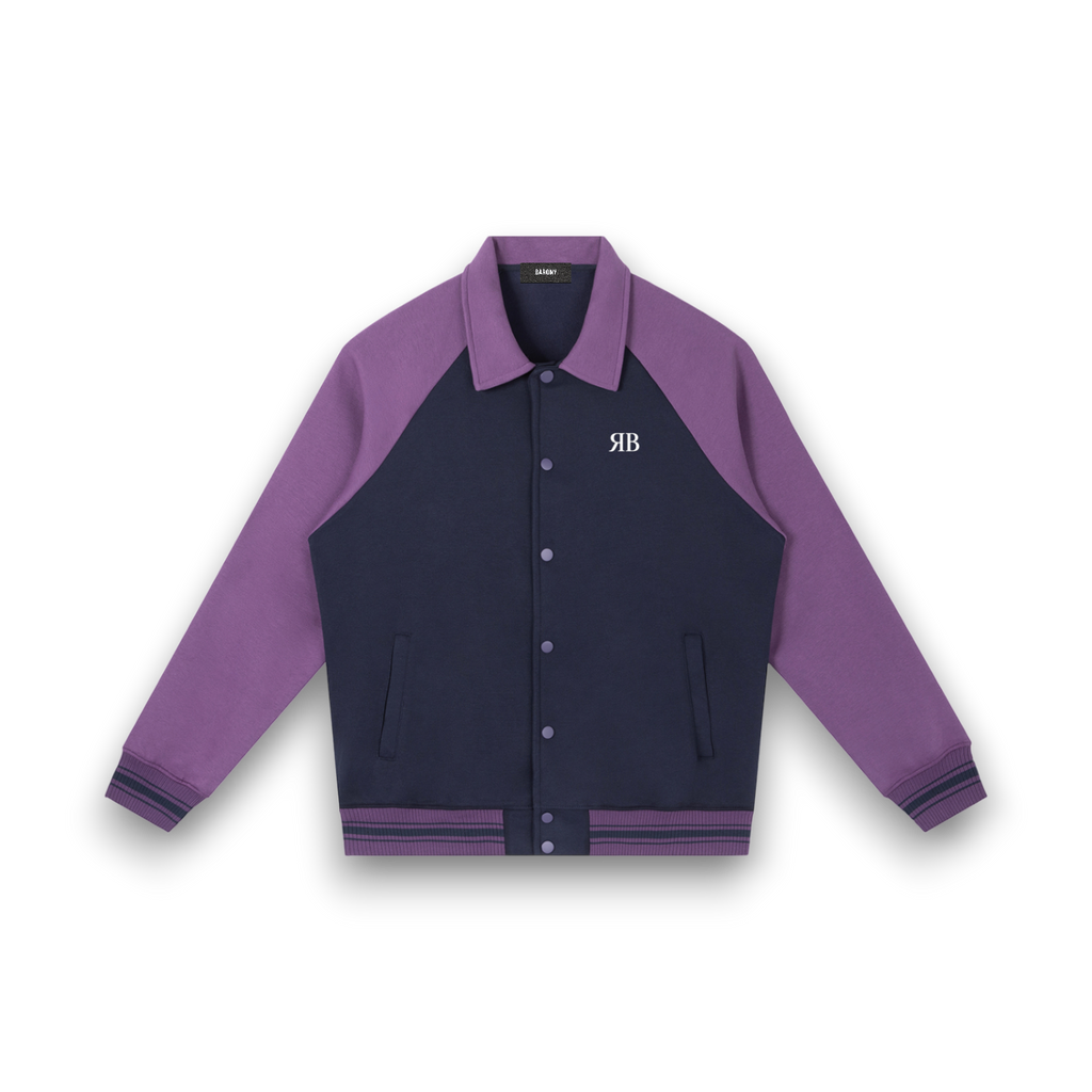 RB Sleeve Baseball Plum Jacket