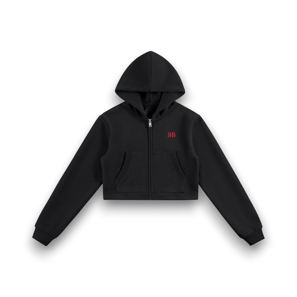 RBx Bunny Temptation Women Cropped Zip-Up Hoodie