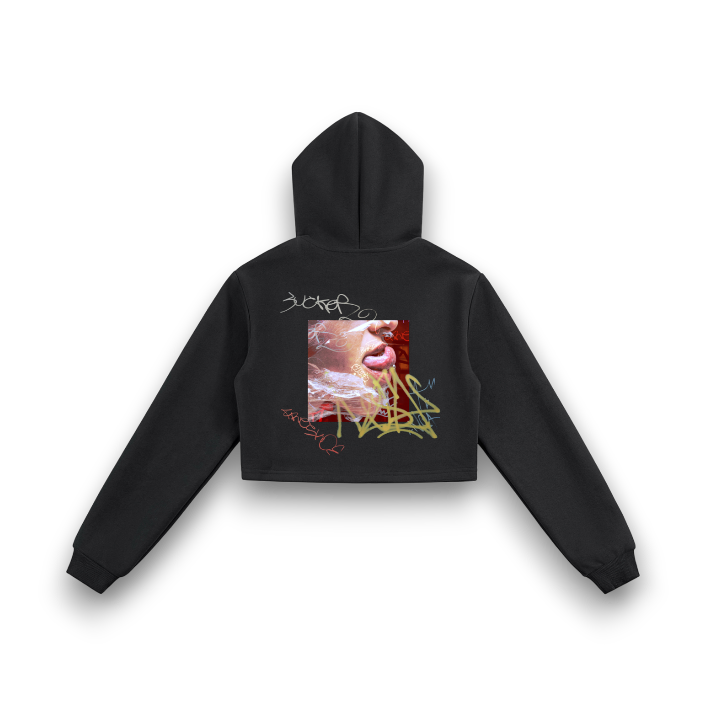 RBx Bunny Temptation Women Cropped Zip-Up Hoodie