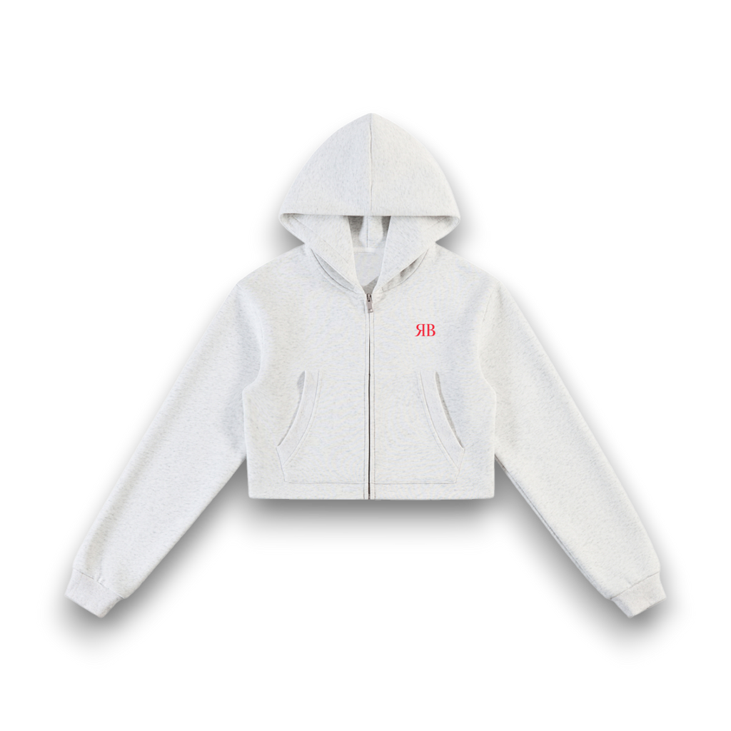 RBx Bunny Temptation Women Cropped Zip-Up Hoodie