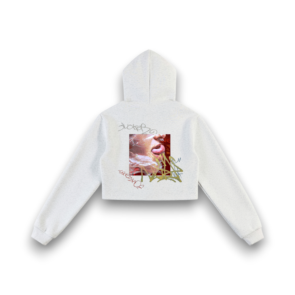RBx Bunny Temptation Women Cropped Zip-Up Hoodie