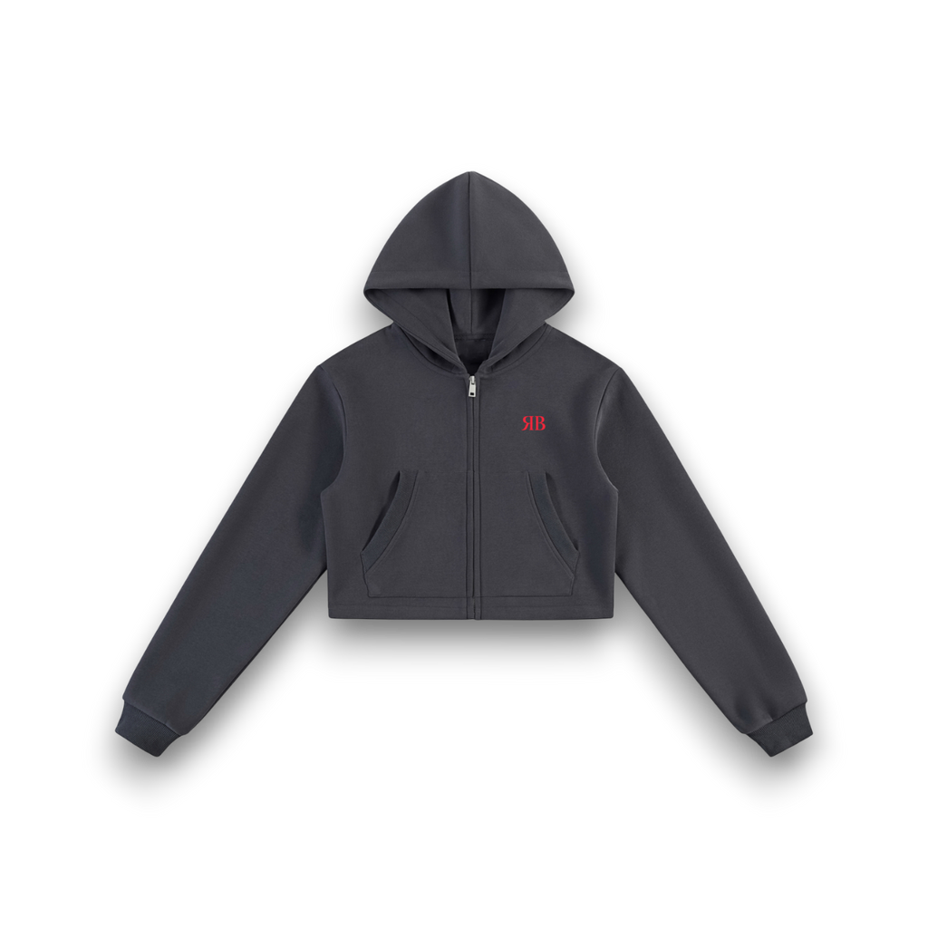 RBx Bunny Temptation Women Cropped Zip-Up Hoodie