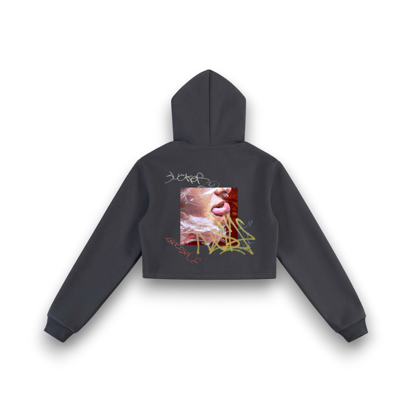 RBx Bunny Temptation Women Cropped Zip-Up Hoodie