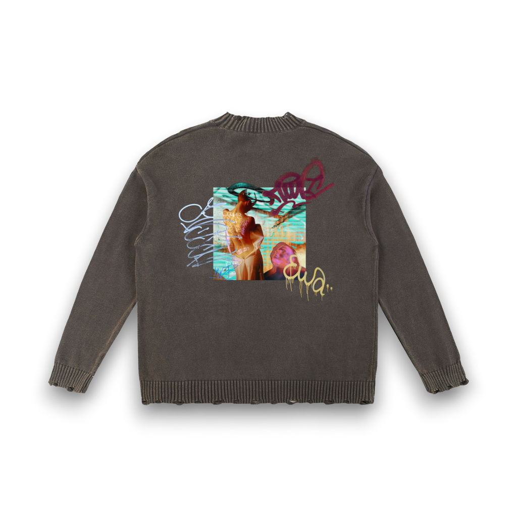RB x Bunny Graffiti Vintage Washed Sweater