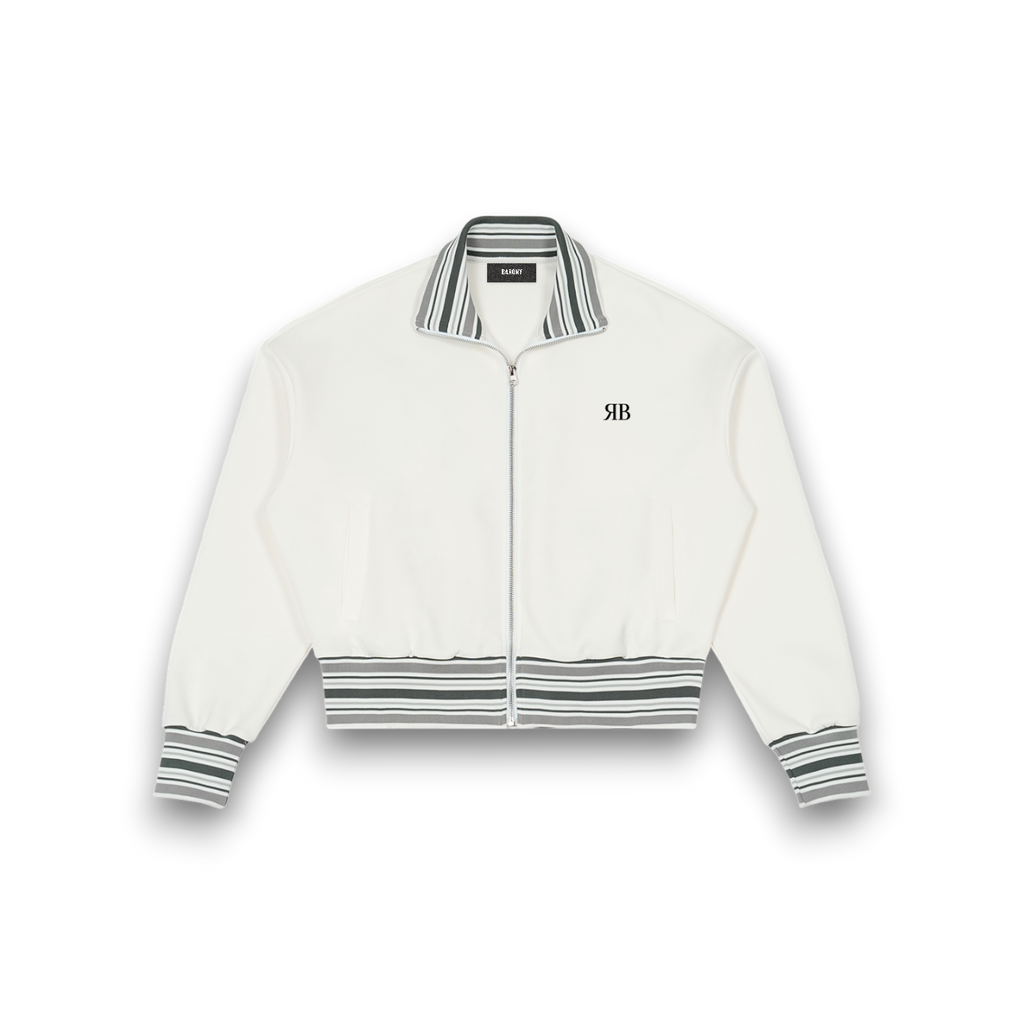 RB Striped Rib Collar Zip Jacket