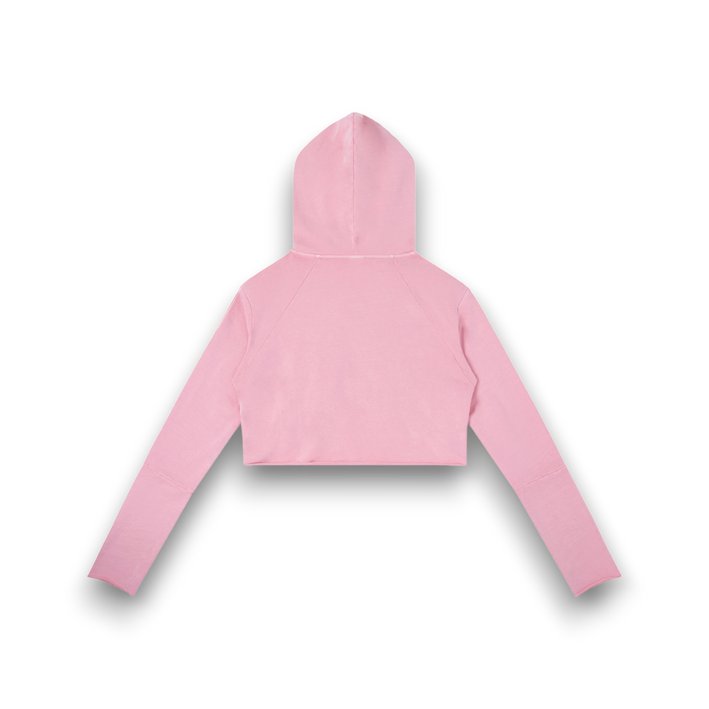 RB Vintage Washed Raw Edge Pink Hoodie