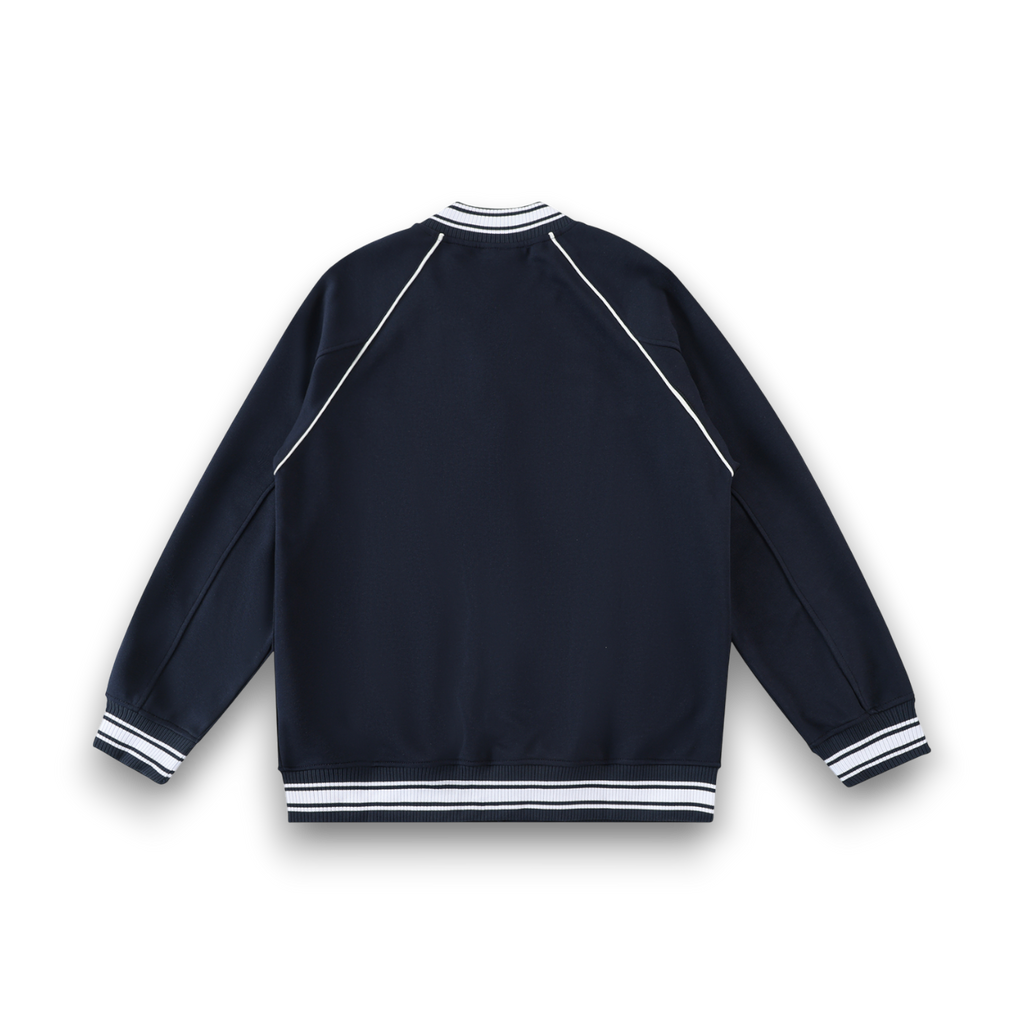 RB Contrast Trim Raglan Varsity Jacket